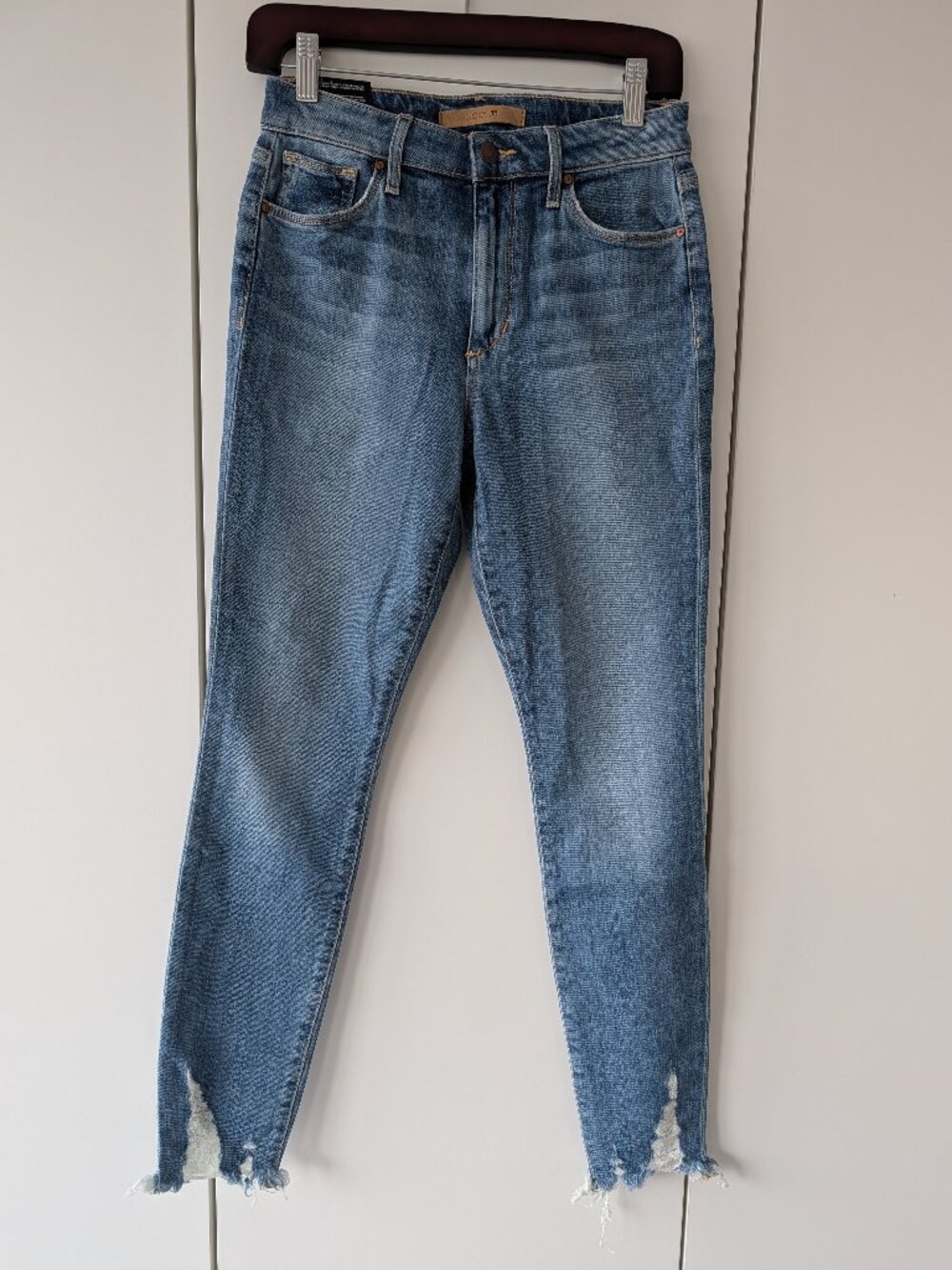 Joe's Jeans Elenor Flawless High Rise Skinny Distressed Hem NWT 25